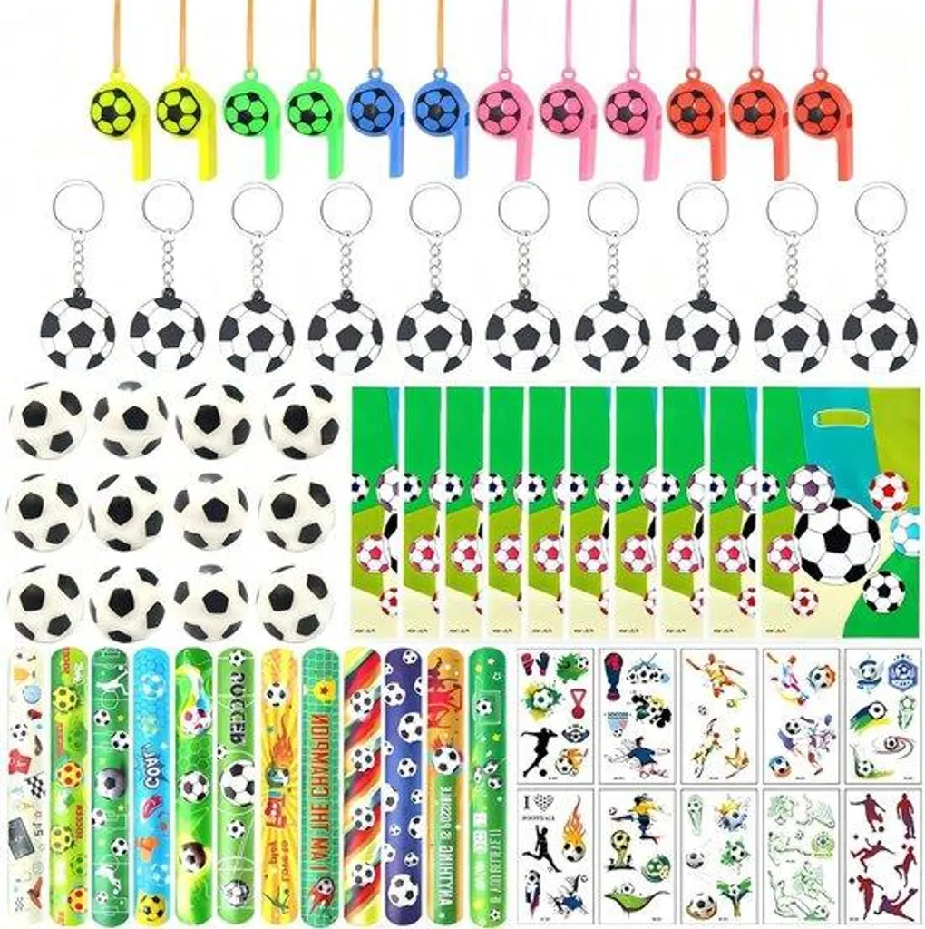Lot de cadeaux invités football pour anniversaire et goûter d'enfants