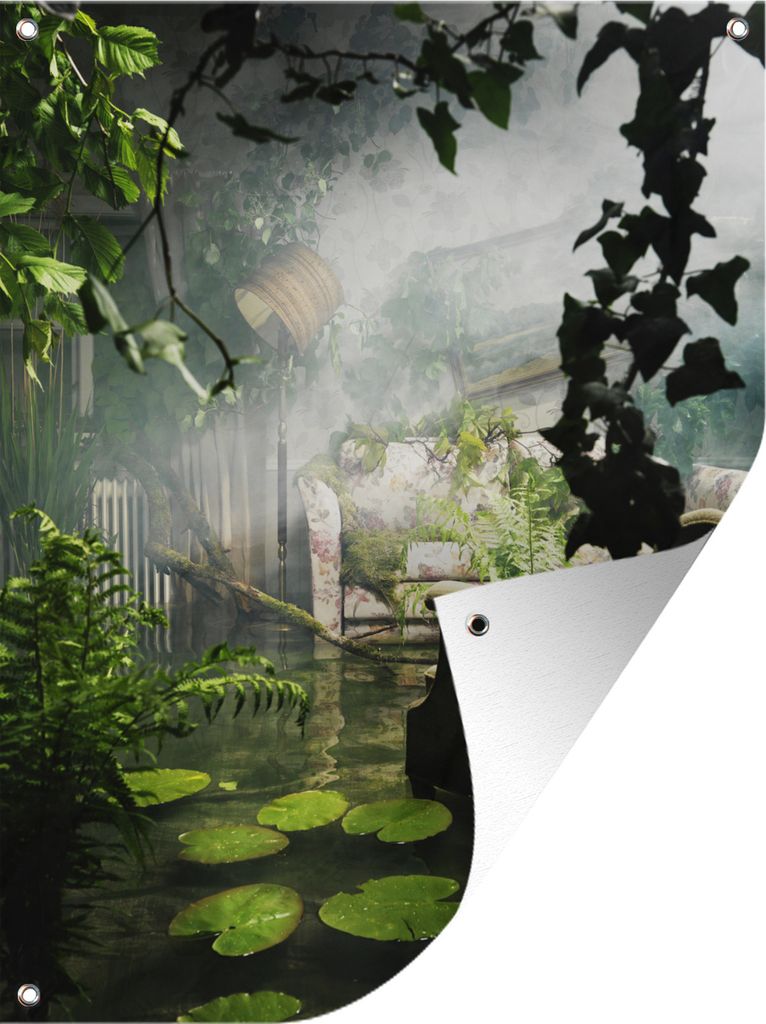 MuchoWow 30x40 cm Outdoor-Poster Gartendeko Sichtschutz Garten Poster für den Garten Natürliches Wohnzimmer