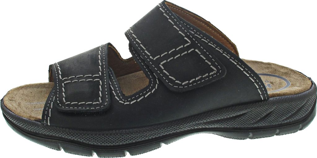 Jomos Herren Echtleder Pantolette 'Tornado' schwarz, Produktbild 