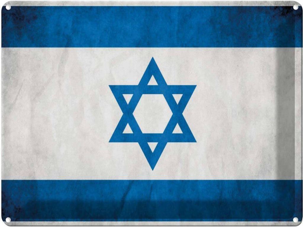 vianmo Blechschild 30x40 cm Flagge Israel Fahne Wappen Produktbild 