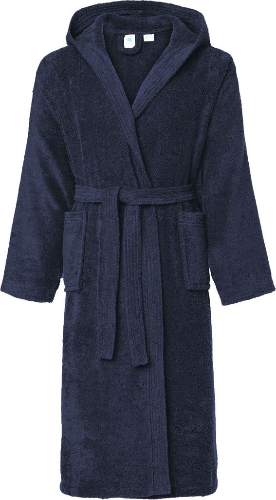 Ladeheid Herren Frottee Bademantel aus 100% Baumwolle LA40-101(Dunkelblau (D12), M)