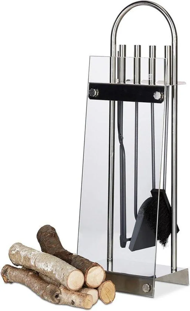 Kit accessoires de cuisine 5 pièces argenté pour barbecue et grillades