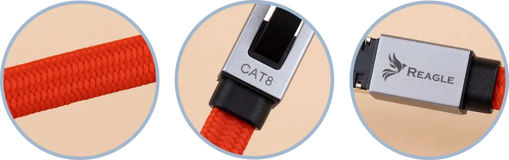 Cavo Internet Cat8 Reagle 2 Metri - Alta Velocità per Smart TV e PC - 5