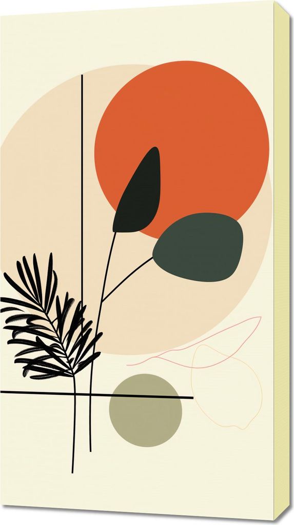 Bild 50x90cm Sonnenuntergang über der Oase