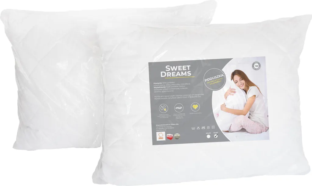 Oreiller matelassé Sweet Dreams 70x80 cm - Soutien ferme et enveloppant
