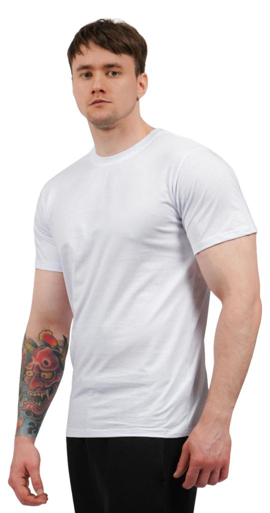 Oversize T-Shirt für Herren – Größe L – Weiß – 100% Produktbild 