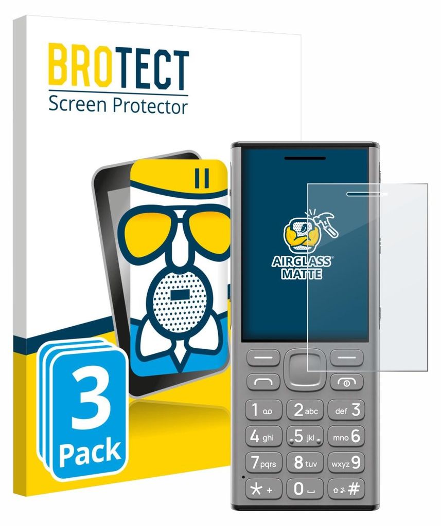 3x BROTECT Entspiegelungs Schutzglas für Nokia 130 Music Schutzfolie Panzer Folie Glas Display Schutz matt