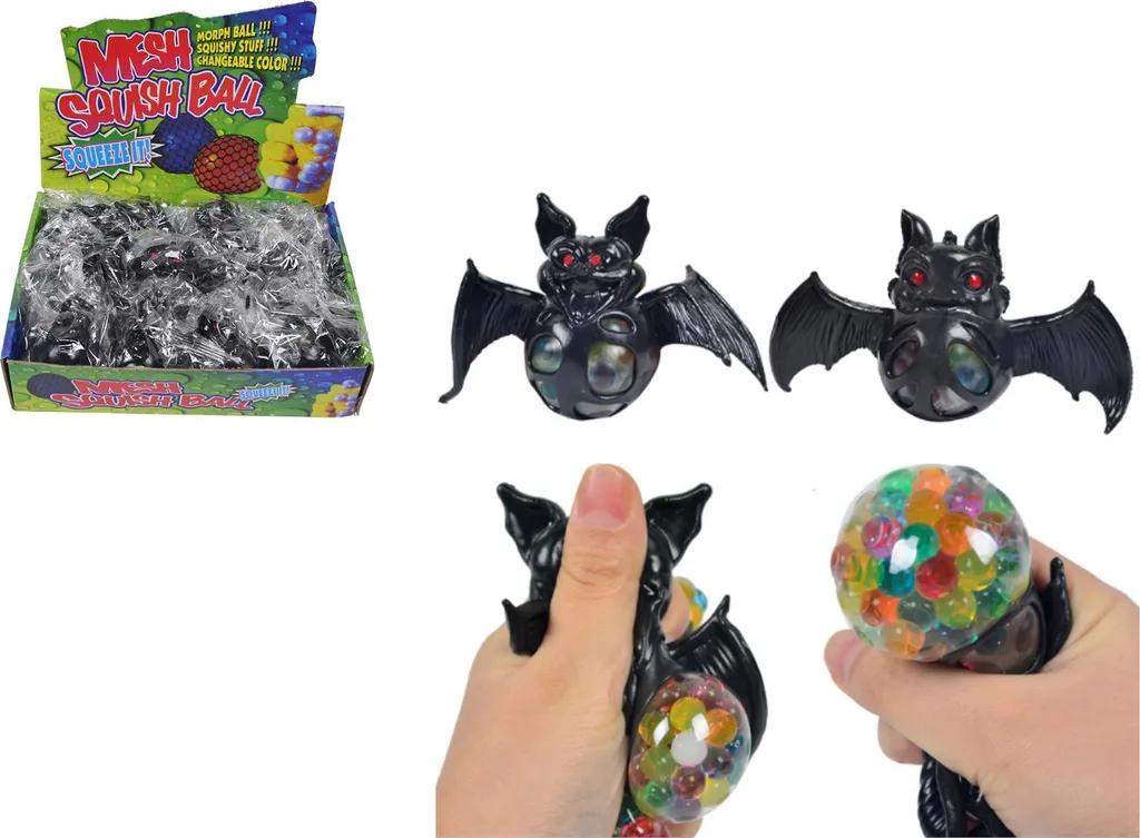 Balle Anti-stress Raisin Squishy Noir - Lot de 15 Jouets Sensoriels