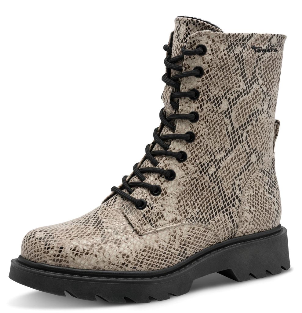 Tamaris veterschoen, sleehak/gespschoen in beige, maat 39 Productafbeelding 