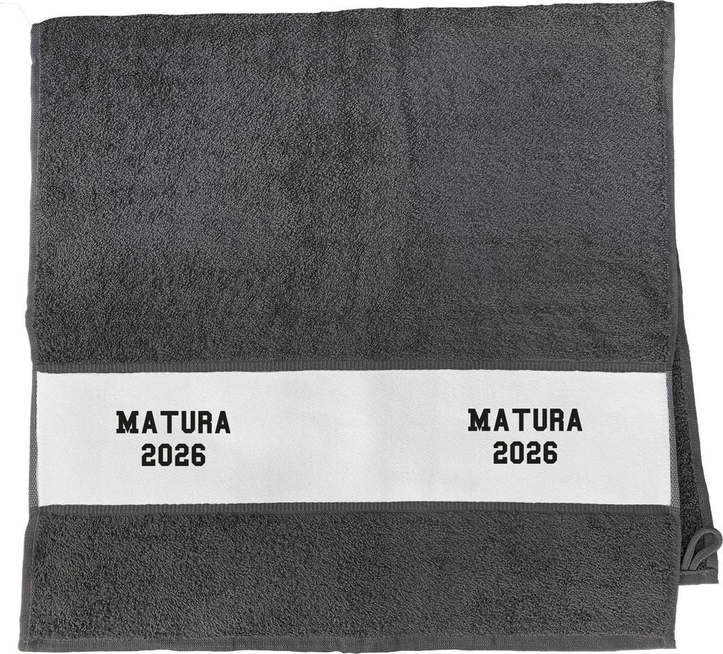 Huuraa Handtuch Matura 2026 Abschluss Österreich / Schweiz 50x100cm Graphite Baumwolle Handtuch Geschenkidee