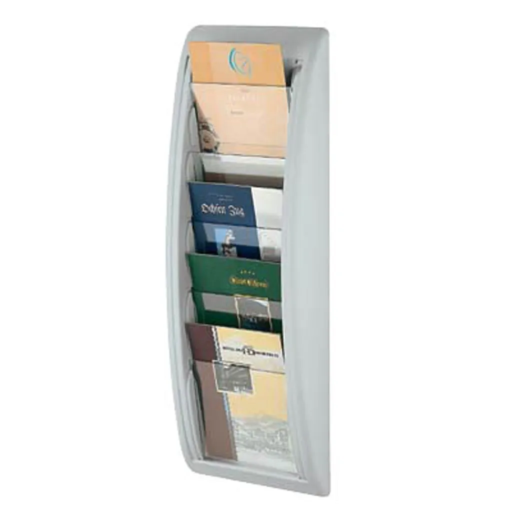 Porte-revue mural A5 gris : fini les bureaux encombrés de brochures