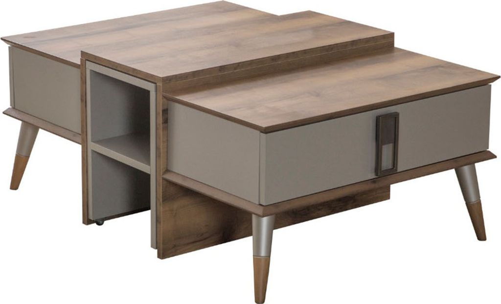 Moderner Brauner Couchtisch Kaffetisch Designer Sofatisch Beistelltisch