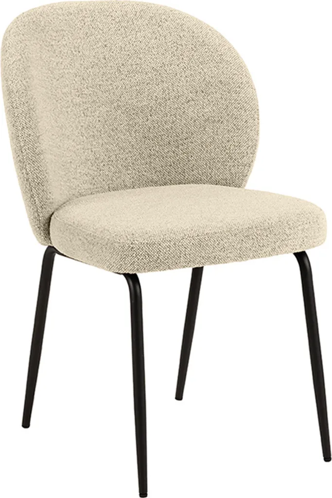 Chaise Bureau ou Dîner Travis Smuk en Bouclée Crème Confortable