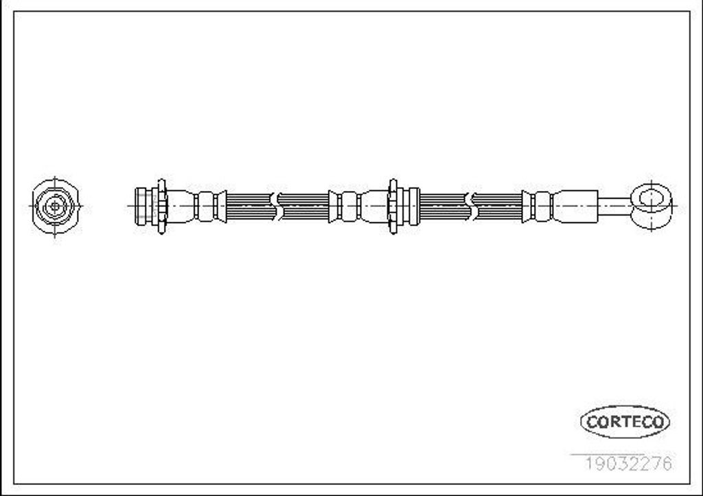 CORTECO 19032276 Bremsschlauch Hinten Links für NISSAN PRIMERA (P11) PRIMERA Traveller (WP11)