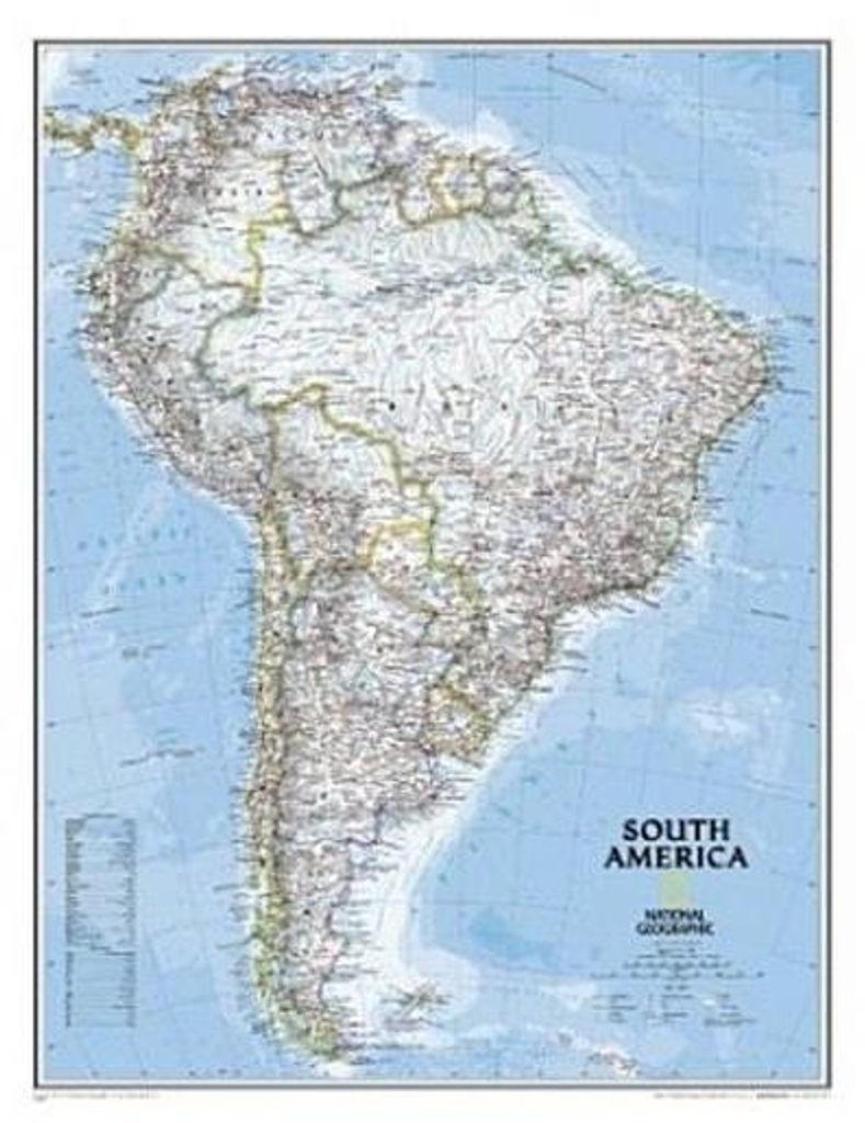 National Geographic South America Wall Map - Classic (23.5 Obrázek produktu 