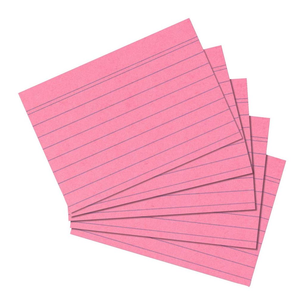 Karteikarten A5 liniert rosa VE=4x100 Stück Produktbild 