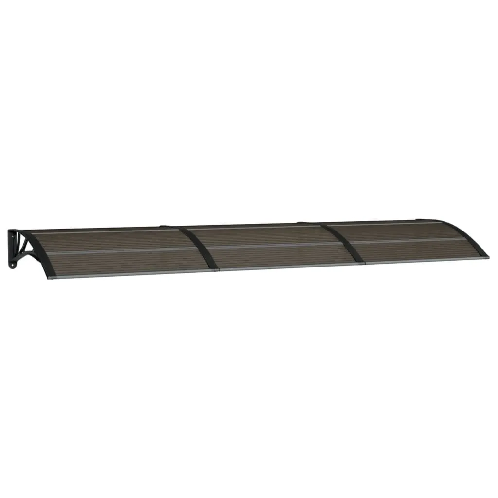 Pensilina vidaXL 300x80 cm Nera in Policarbonato per Porte e Finestre - 3