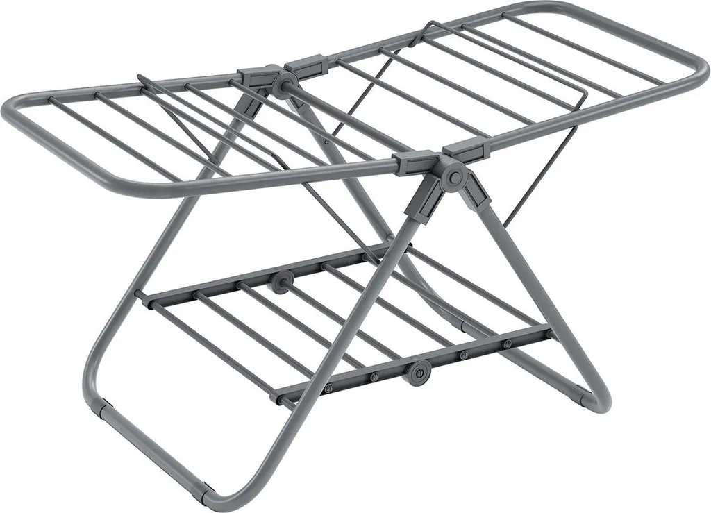 Appendiabiti con 2 bracci in metallo grigio tortora