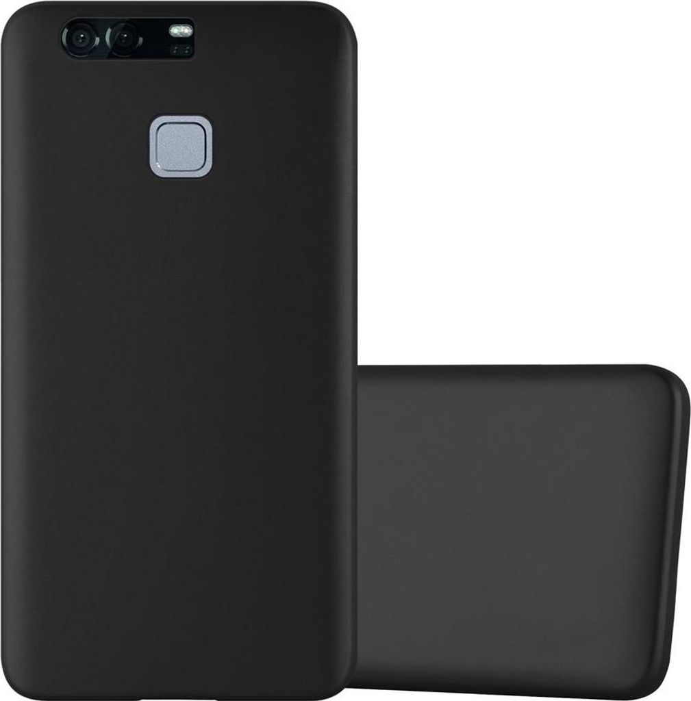 Cadorabo Schutzhülle für Huawei P9 PLUS Hülle in Schwarz Handyhülle TPU Silikon Etui Cover Case