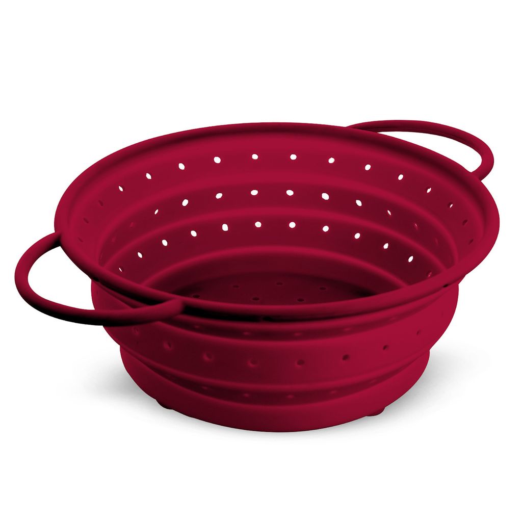 Coolinato faltbares Silikon-Sieb 24 cm rot Produktbild 