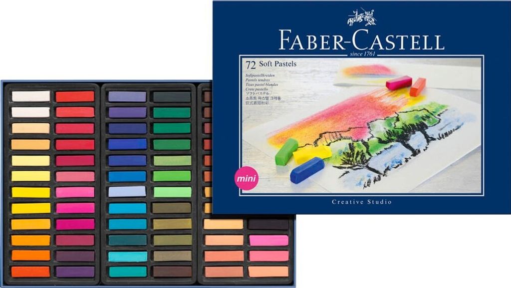 Faber Castell Softpastellkreiden 8 mm x 33 mm 72er Produktbild 