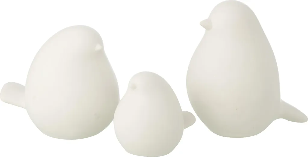 Sublimez vos Étagères Vides avec le Set de 3 Oiseaux Porcelaine Blanche J-Line