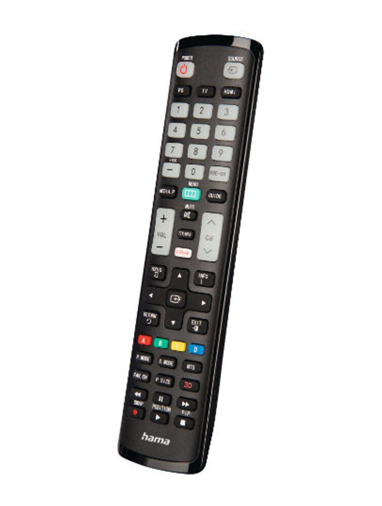 Hama 00221060, TV, IR Wireless, Drucktasten, Schwarz Produktbild 