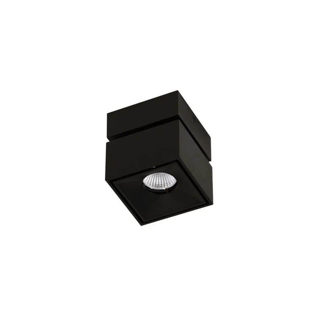 Applique Mini Rubyc Tricolore da 7w a led orientabile quadrata nera - 2