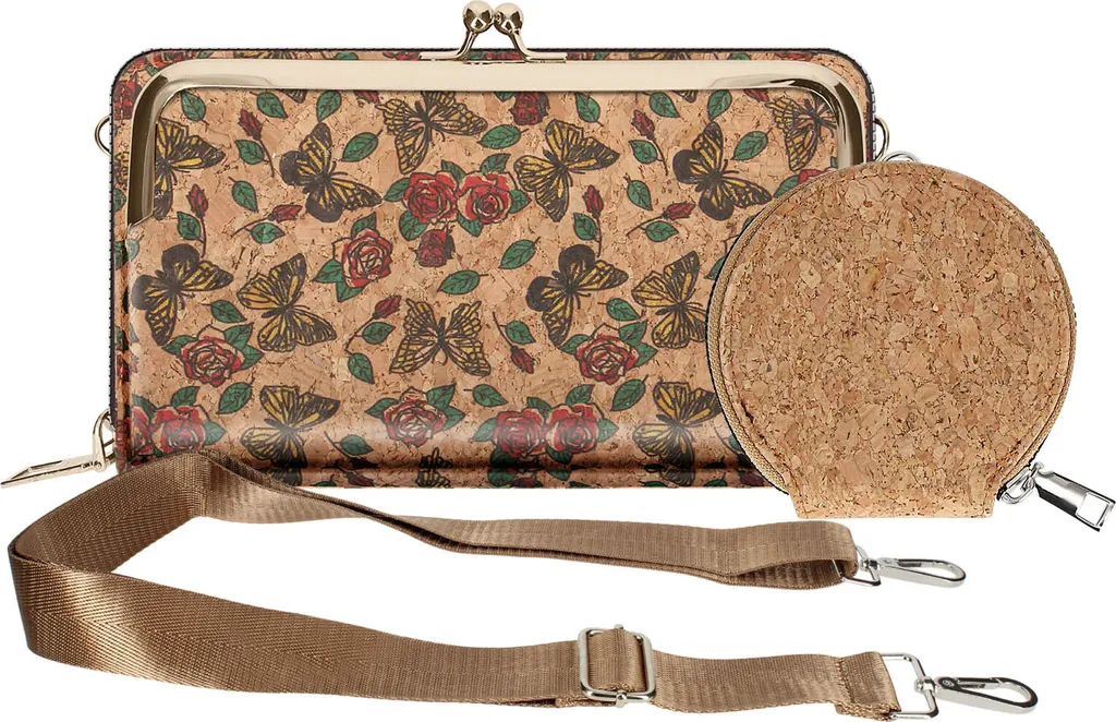 Avizar, borsa in sughero, Collezione NaturePrint, chiusura a zip / chiusura a bacio, colorata