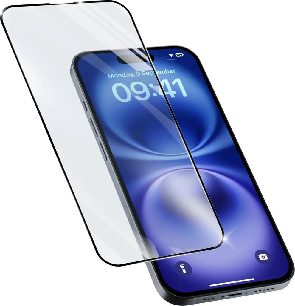 CellularLine Capsula in vetro antiurto per Apple iPhone 16 Plus (60867)
