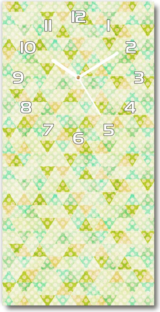 Wanduhr aus Glas – 30x60 cm - Glasbild - Glasuhr - Gehärtetes Glas -Geometrischer Hintergrund