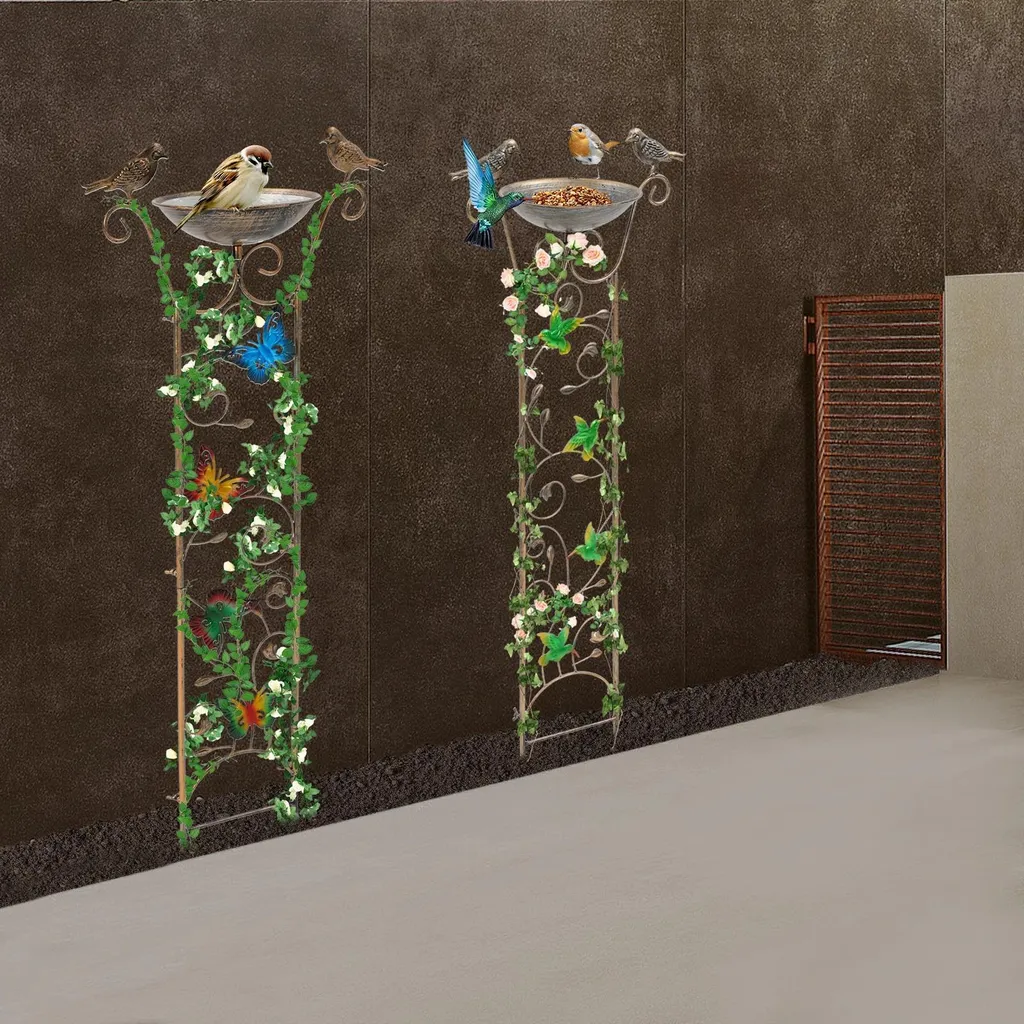 Support de croissance et treillis pour bain d'oiseaux extérieur - 4