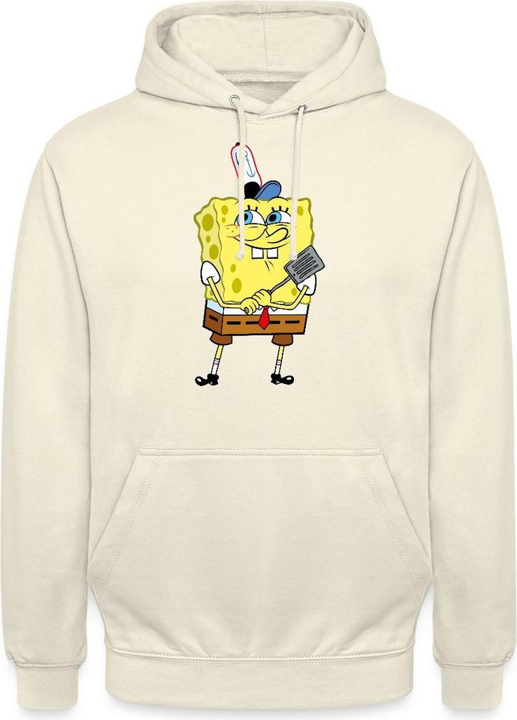 Spreadshirt SpongeBob Schwammkopf Burger Braten Uni Hoodie, M, Vanille-Milchshake