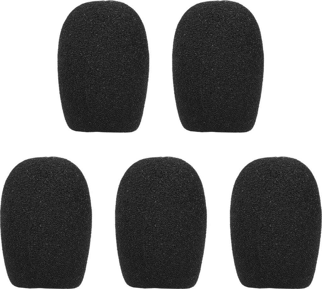 Mini Mikrofon Windschutz Mikrofon Schaumstoffabdeckungen für Revers Headset Mikrofon schwarz, Packung mit 5 Stück