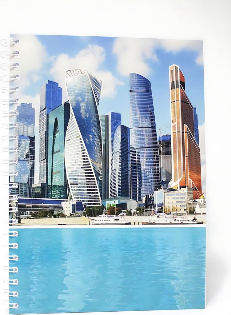 ADINA Premium Collegeblock "Skyline" A4 dotted 80 Blatt Produktbild 