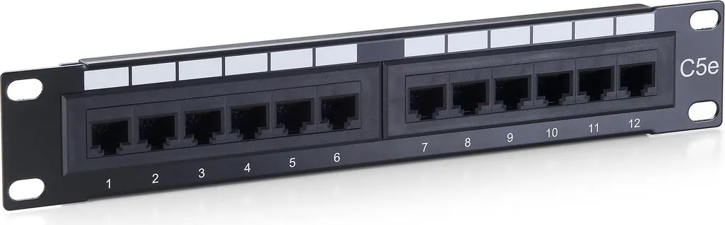 Pannello di Distribuzione Equip 208015 12xRJ45 Cat.5e 1U 10"
