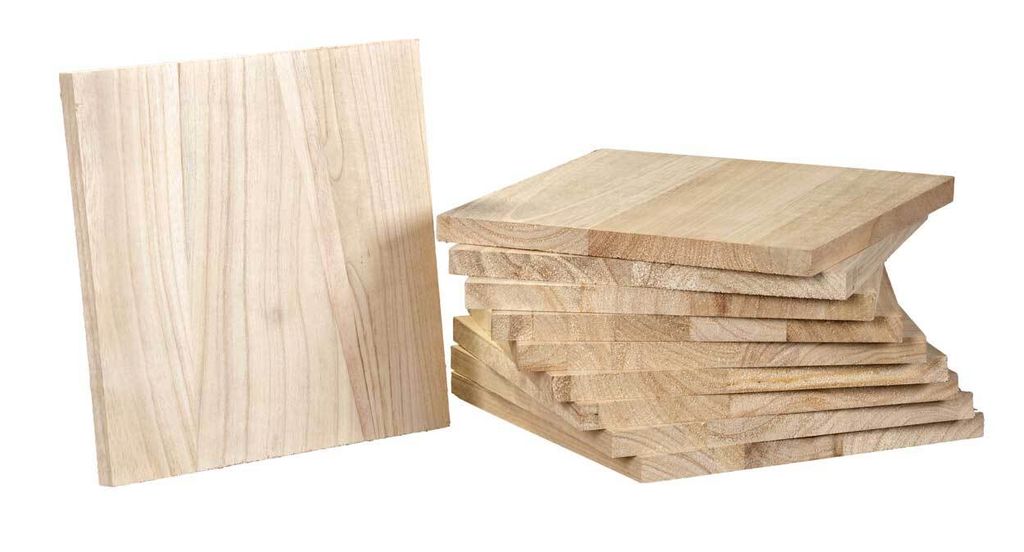 DTU Bruchtestbretter Paulownia, 10er Pack, 30 x 30 cm einweg 25 mm