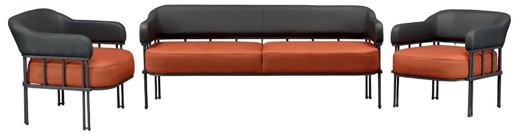 Set 3tlg Sofagarnitur Sessel Möbel Wohnzimmer Leder Polster Couchen Modern Neu