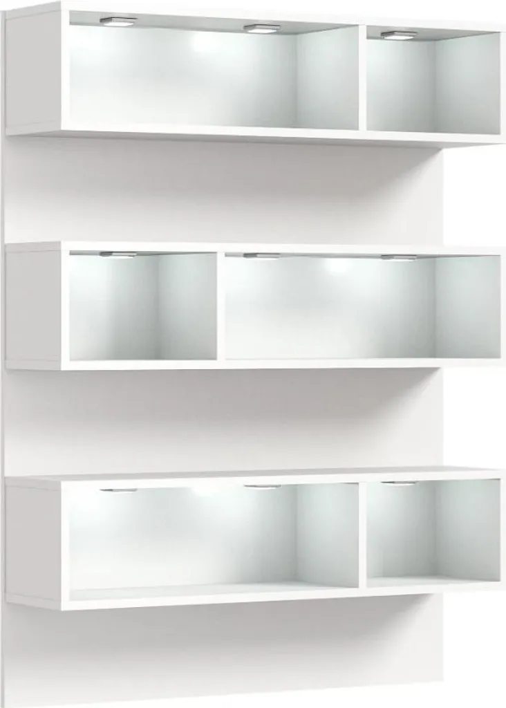 Rangement chaussures pour entrée Shoelove blanc 6 niches avec LED