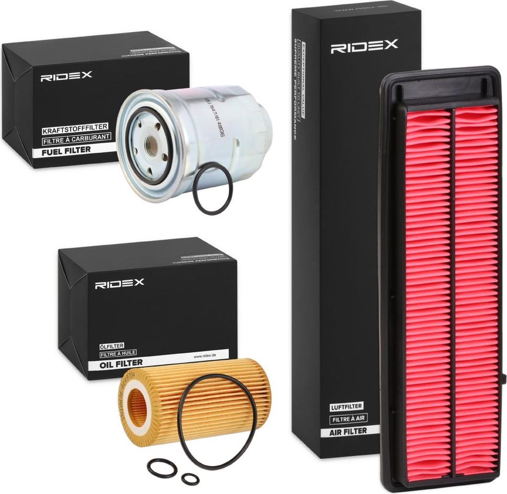RIDEX Filterset Inspektionspaket Filtersatz für HONDA Accord VII Limousine (CL, CN) Accord VII Tourer (CM, CN)
