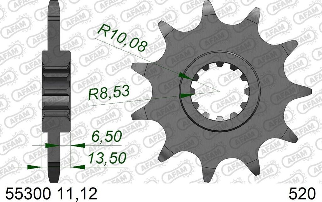 AFAM Standard Stahlritzel vorne 55300 - 520