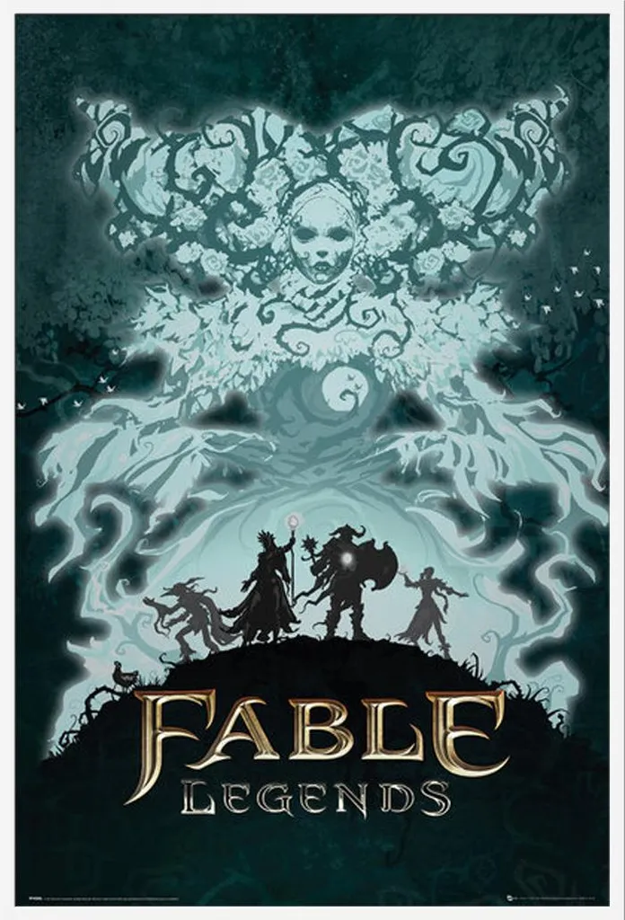 Affiche Fable Legends White Lady avec cadre Shinsuke Maxi blanc 61x91 cm