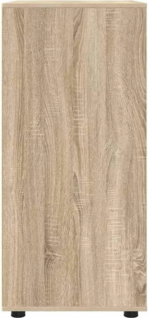2 Armoires Robustes Chêne Sonoma - Buffet Bas Rangement 80cm x 105cm - 8