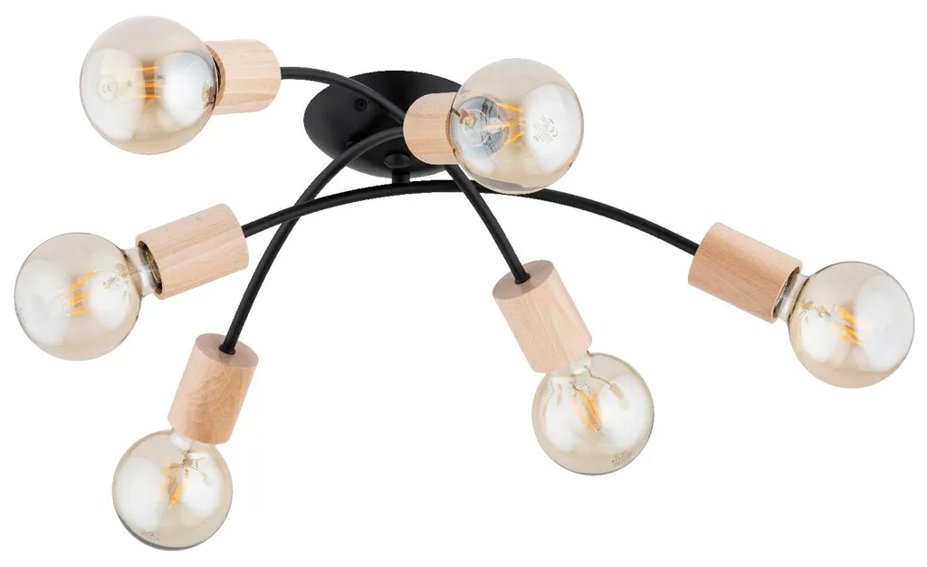 Éclairage Puissant Plafonnier SEDNA 6xE27 pour Grandes Pièces 52cm