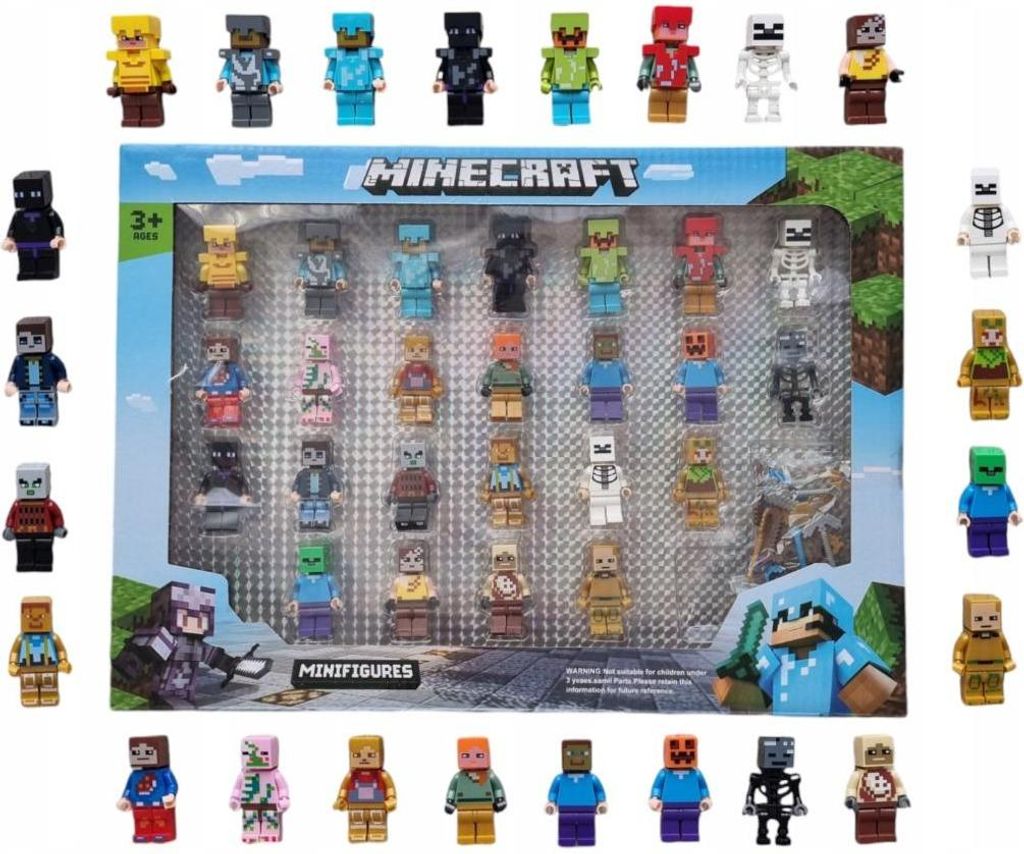 Velká sada figurek Minecraft k legu 24Ks + příslušenství. Obrázek produktu 
