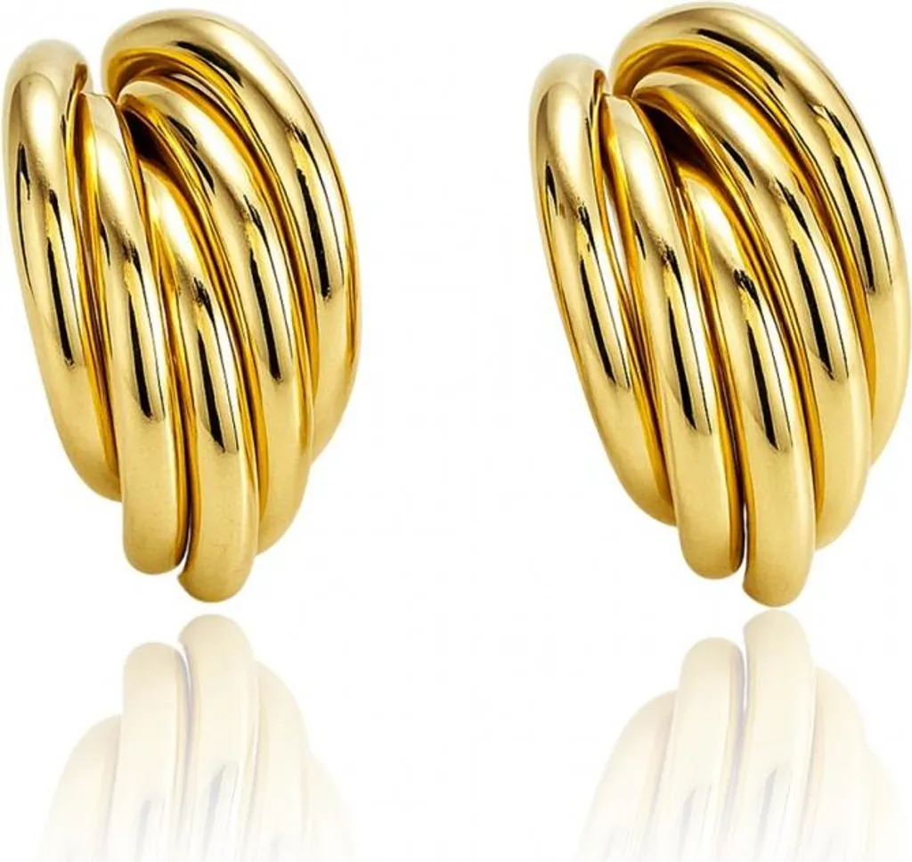 Orecchini Carla Oro Giallo Disad - Cerchi Donna Universali Eleganti