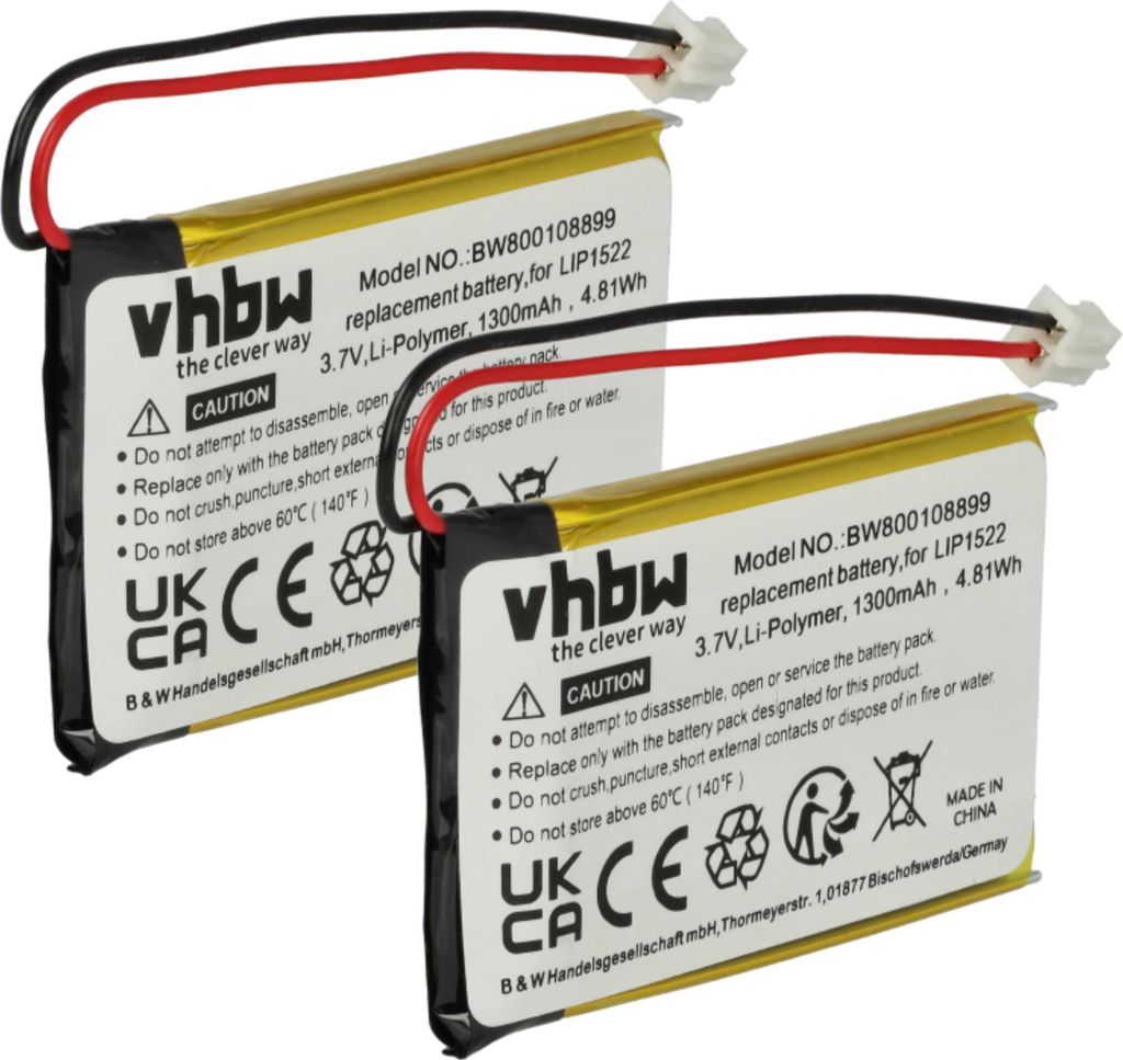 vhbw 2x Akku kompatibel mit Sony CUH-ZCT1E, CUH-ZCT1H, Produktbild 