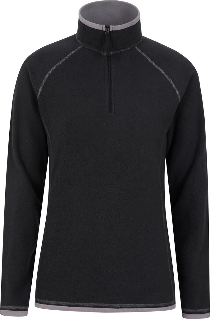 Mountain Warehouse - "Montana" Fleece-Oberteil mit halbem Reißverschluss für Damen MW637 (42 DE) (Schwarz)