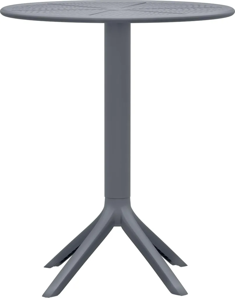 Table d'appoint Lacota 60 cm noire mate avec pied central stable