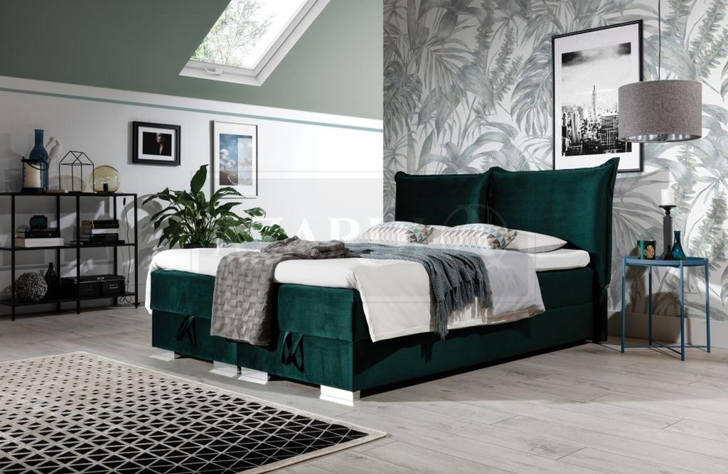Boxspring Betten Bett Polster Kunstleder Designer Hotel Doppel Luxus Design Neu